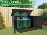 Outdoor Storage Shed, Outdoor Storage Cabinet, Lockable Outdoor Storage Box for Garbage Cans, Lawn 61678388