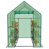Large Walk-in Greenhouse with PE Cover & Side Windows, 12-Shelf Indoor Outdoor Portable Greenhouse 56817319
