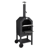 ZNTS Outdoor Wood Fired Pizza Oven with Pizza Stone, Pizza Peel, Grill Rack, for Backyard and Camping 53882789