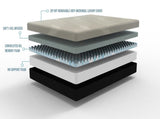 Omne Sleep Comfort Series King Medium Gel Memory Foam Tight Top 10 Inch Mattress B04764850