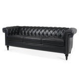 83.66 Inch Width Traditional Square Arm removable cushion 3 seater Sofa W68042996