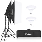 ZNTS Softbox Lighting Kit, Photo Equipment Studio Softbox 20" x 27", with E27 Socket and 2x5500K Instant 02553990