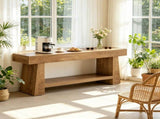 63 Inch Farmhouse TV Stand, Entertainment Center with 2 Tier Shelf for 55 to 75 Inch TVs 24974819