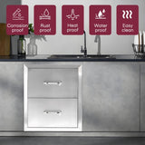 Double Drawer cabinets for outdoor kitchens or courtyards W3167P303252