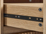 Handleless Grille-Finished 4-Drawer Bedside Table P2 Particleboard MDF & ,elamine Veneer 74317864