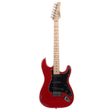 ZNTS GST Stylish Electric Guitar Kit with Black Pickguard Red 12323602