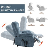 Lift Recliner Chair Heat Massage Dual Motor Infinite Position Up to 350 LBS Large Electric Power W1803P263300