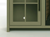 74 inch Fireplace TV Stand Console for TVs up to 85 inches, Minimal Assembly, Sage Green and B108P160246