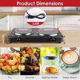 Electric Hot Plate for Cooking,Electric Cooktop 2 Burner,1800W Portable Electric Stove,Glass Cooktop 64421151