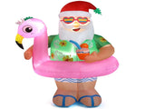 5.9 FT Lighted Christmas Inflatable Decoration, Inflatable Hawaii Santa Claus Outdoor Decoration, 23376680