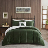 Full/Queen Plush to Sherpa Down Alternative Comforter Set B035100530