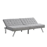 WOOD FRAME, STAINLESS LEG, FUTON, SOFA BED GREY W2297P247601