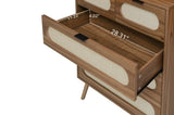 5 Drawer Cabinet, Accent Storage Cabinet, Suitable for Living Room, Bedroom, Dining Room, Study W688137513