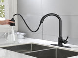 Single Handle High Arc Pull Out Kitchen Faucet,Single Level Stainless Steel Kitchen Sink Faucets 75411374