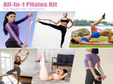 14Pcs All-in-One Pilates Kit, Pilates Ring Yoga Ball Resistance Bands Set with Carry Bag, Full Body 65421013