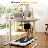 ZNTS Under Desk Treadmill with Incline, Pad for Home/Office, Portable Treadmill 2.5HP, W2025P160491