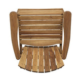Outdoor Weather Resistant Acacia Wood Adirondack Dining Chairs , Natural Finish 64844.00