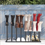 ZNTS Boot Rack Organizer for 8 Pairs, Free Standing Boot Storage Metal Shoe Rack Fit for Tall Boots 37432276