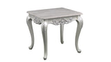 Melrose Traditional Style End Table Made with wood in Silver Finish B009138497