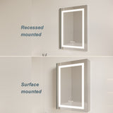 26x20 inch Bathroom Medicine Cabinet with LED Mirror, Anti-Fog, Waterproof, 3000K6000K Single Door W1738100833