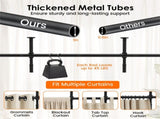 Drill-Free L-Shaped Room Divider Curtain Rod, Adjustable 28"-142"W x 4-10 ft H Heavy-Duty Partition 40379291