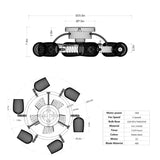 25.8'' Industrial Ceiling Fan with remote control ,5 ABS Blades small size ceiling fan For Living W1592P296534