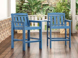 Tall Chairs Set of 2, HDPE Bar Stools with Connecting Tray, Bar Height T3623P408124