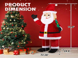 6FT Lighted Santa Christmas Yard Decorations, Pre-lit Pull Up Santa Waving Hand with 180 LED Warm 40320224