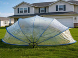 18-foot retractable pool cover, PVC film fiberglass rod pool fence, outdoor swimming pool 84206541