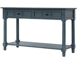 Series Console Table Traditional Design with Two Drawers and Bottom Shelf 25384136