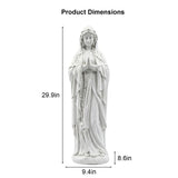 Virgin Mary Garden Statue 29.9 Inch, Weather-Resistant Magnesia Outdoor Sculpture, Religious Yard W3101P533550