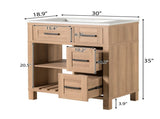 30 Inch Bathroom Vanity with SMC Sink, Ample Storage Space with 2 Drawers, Adjustable Shelves & Open N765P435262B