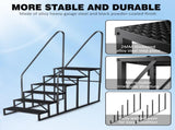 6 Step Ladder with Handrail, Swimming Pool Ladder Above Ground, 660 lb Load Capacity RV Steps with 11737246