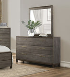 ZNTS Contemporary Styling 1pc Dresser of 6x Drawers with Antique Bar Pulls Two-Tone Finish Wooden Bedroom B01167248