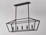 7-Light Farmhouse Kitchen Island Lighting,5 Light Industrial Linear Chandelier for Dining Room Metal W5008P465026