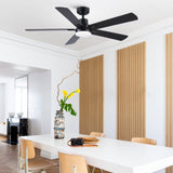 52" Black Lowe Profile Ceiling Fan with Light W1367P247069