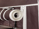 64" Portable Closet Storage Organizer Wardrobe Clothes Rack with Shelves Dark Brown 40344709