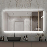 48*32 inch Bathroom Mirror with Led Lights , Anti-Fog Lighted Vanity Mirrors for Wall Mounted, 3 W2709P179149