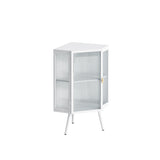 ZNTS 22.25 " Floor Coner Cabinet with Tempered Glass Door & Storage Shelves for Bathroom, Living Room, W757130159