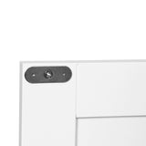 Bathroom Floor Storage Cabinet with Double Door Adjustable Shelf, White W40914886