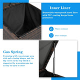 71*71*60.5cm Square Brown Gradient Iron Frame Can Be Stored Rattan Locker 80761880