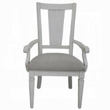 Light Grey and Weathered White Padded Arm Chair B062P209267