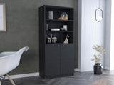 Home 2-Door Bookcase, Modern Storage Unit with Dual Doors and Multi-Tier Shelves B200137820