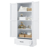Tall Bathroom Storage Cabinet, Cabinet with Two Doors and One Drawer, Adjustable Shelf, MDF Board, WF326355AAK