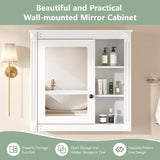 Bathroom Medicine Cabinet with Mirror, Wall Mounted Mirror Cabinet with Storage Organizer, Over the N710P209436K