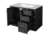 30'' Bathroom Vanity with Ceramic Sink Combo, Solid Wood Frame Bathroom Storage Cabinet, N710P191947B