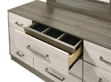 Gem Modern Style 9- Drawer Dresser Made with Wood in Beige & Brown B009P254153