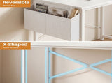 47" Home Office Desk for Small Spaces, Computer Desk with Storage Bag & Hook, Modern Simple Style 31425831