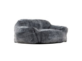 Soft Memory Foam Bean Bag Sofa Chair with Armrest, Modern Living Room Bean Bag, Blue Gray B2741P330122