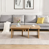 47.24*23.62 inch and 35.43*31.49 inch Rectangle Wood Detachable Coffee Table, Single L Shape W2317P233130